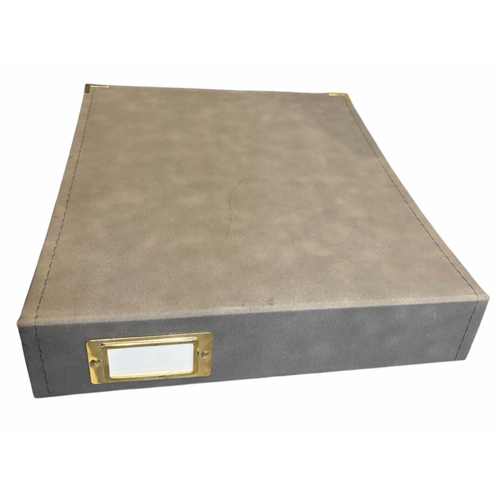 Large 15” Scrapbook Gray Cover 20 Clear Pages Michaels New